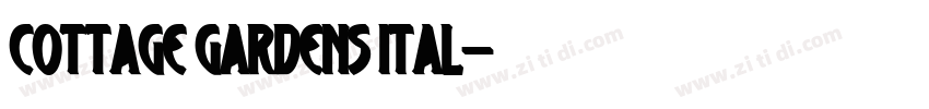Cottage Gardens Ital字体转换